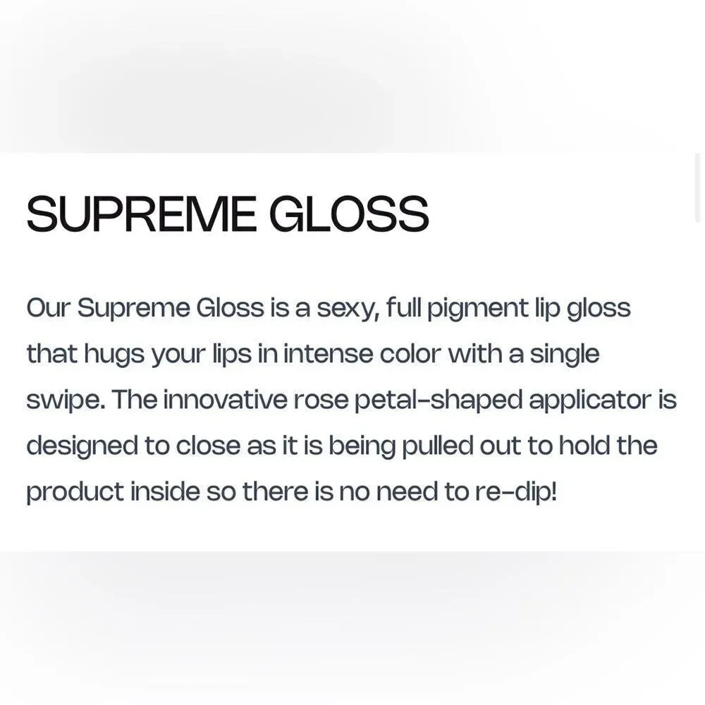 NIB Jeffree Star Supreme Gloss Full Size Lip Gloss - Color No apologies
